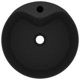 Lavabo de luxe avec trop-plein Noir mat 36x13 cm Céramique