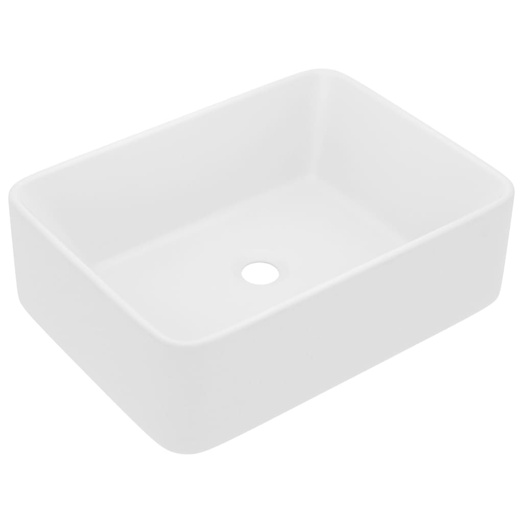 Lavabo de luxe Blanc mat 41x30x12 cm Céramique