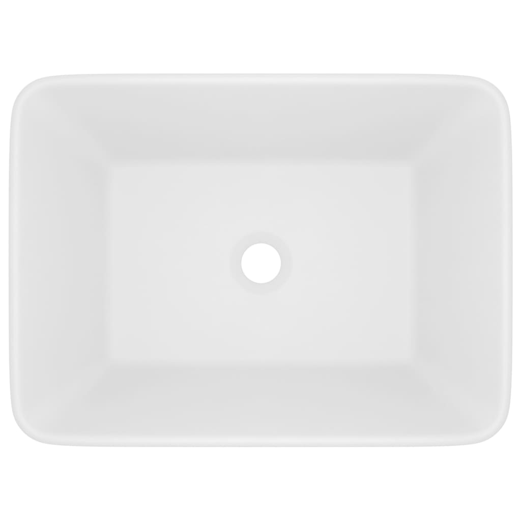 Lavabo de luxe Blanc mat 41x30x12 cm Céramique