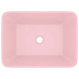 Lavabo de luxe Rose mat 41x30x12 cm Céramique