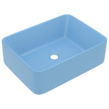 Lavabo de luxe Bleu clair mat 41x30x12 cm Céramique