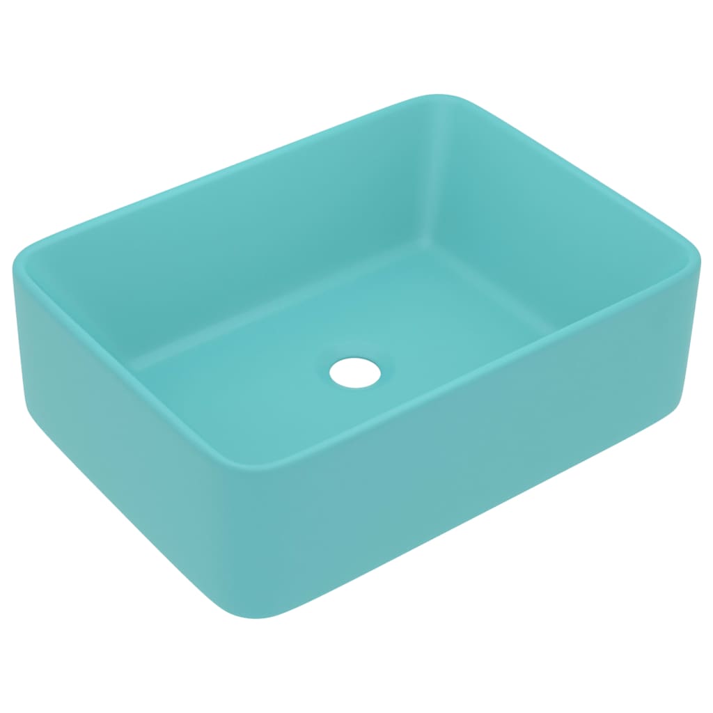 Lavabo de luxe Vert clair mat 41x30x12 cm Céramique