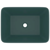 Lavabo de luxe Vert foncé mat 41x30x12 cm Céramique