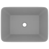 Lavabo de luxe Gris clair mat 41x30x12 cm Céramique