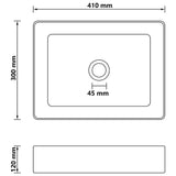 Lavabo de luxe Crème mat 41x30x12 cm Céramique