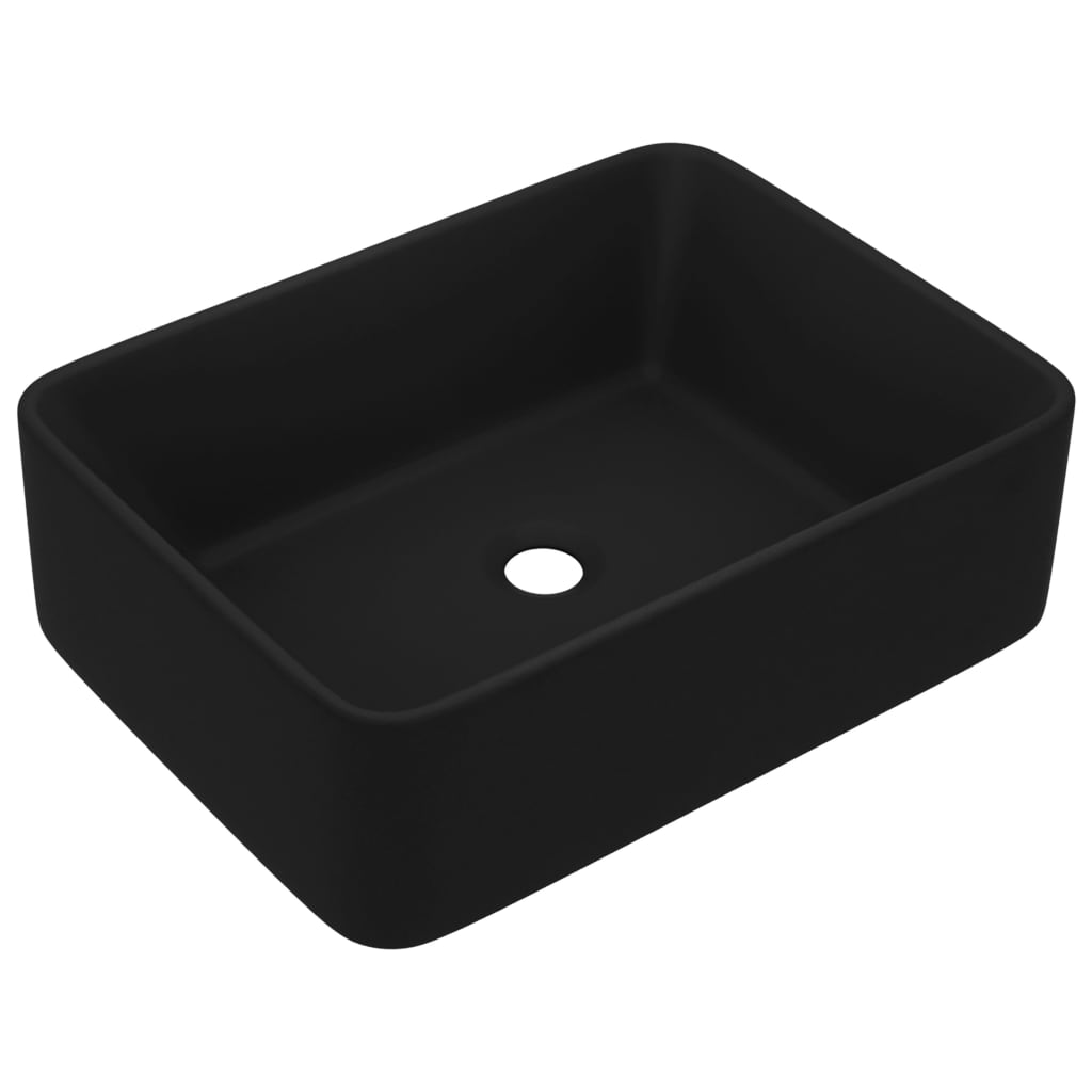 Lavabo de luxe Noir mat 41x30x12 cm Céramique