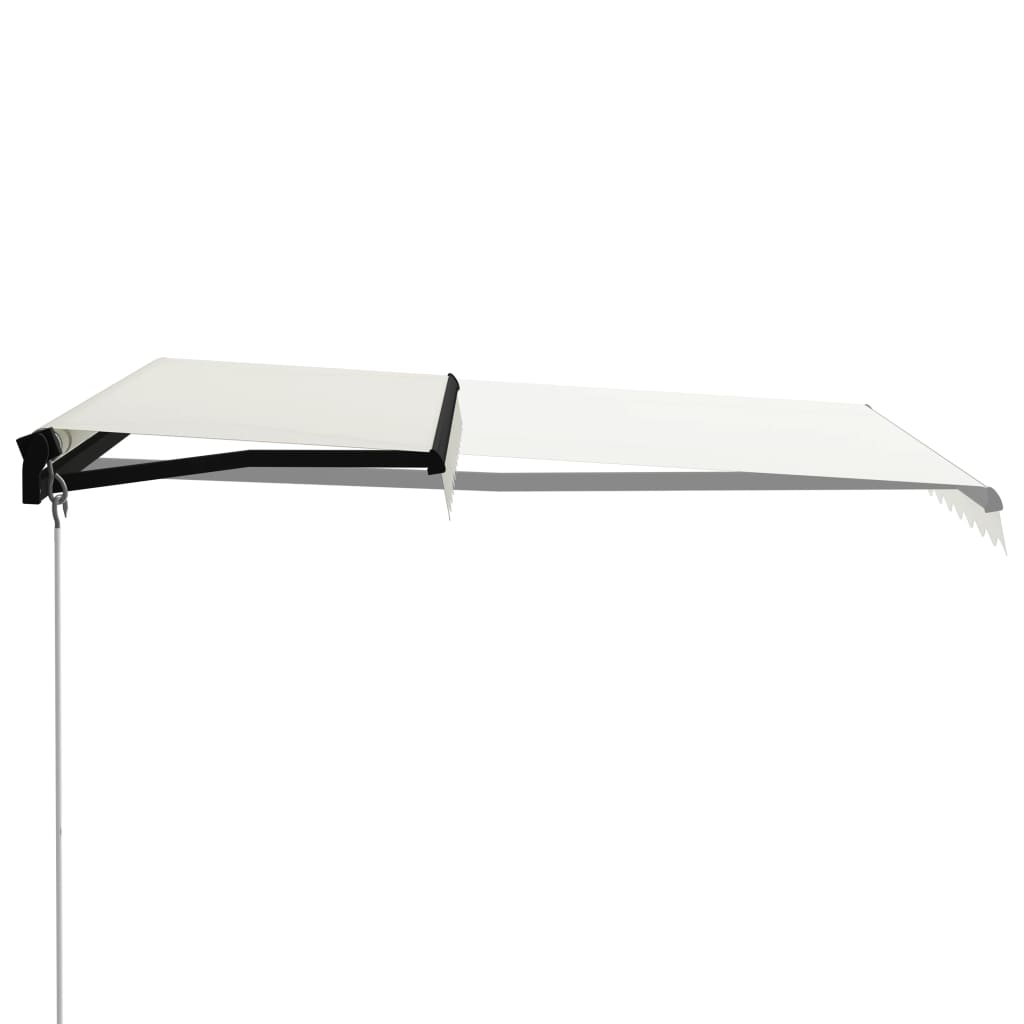 Manual retractable awning with LED 300x250 cm Cream