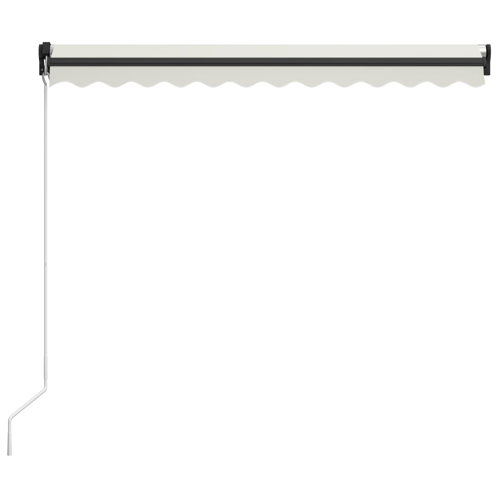 Manual retractable awning with LED 300x250 cm Cream