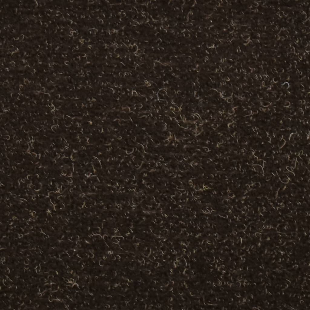 Tapis d'escalier autocollants 15pcs Marron 56x17x3cm Aiguilleté