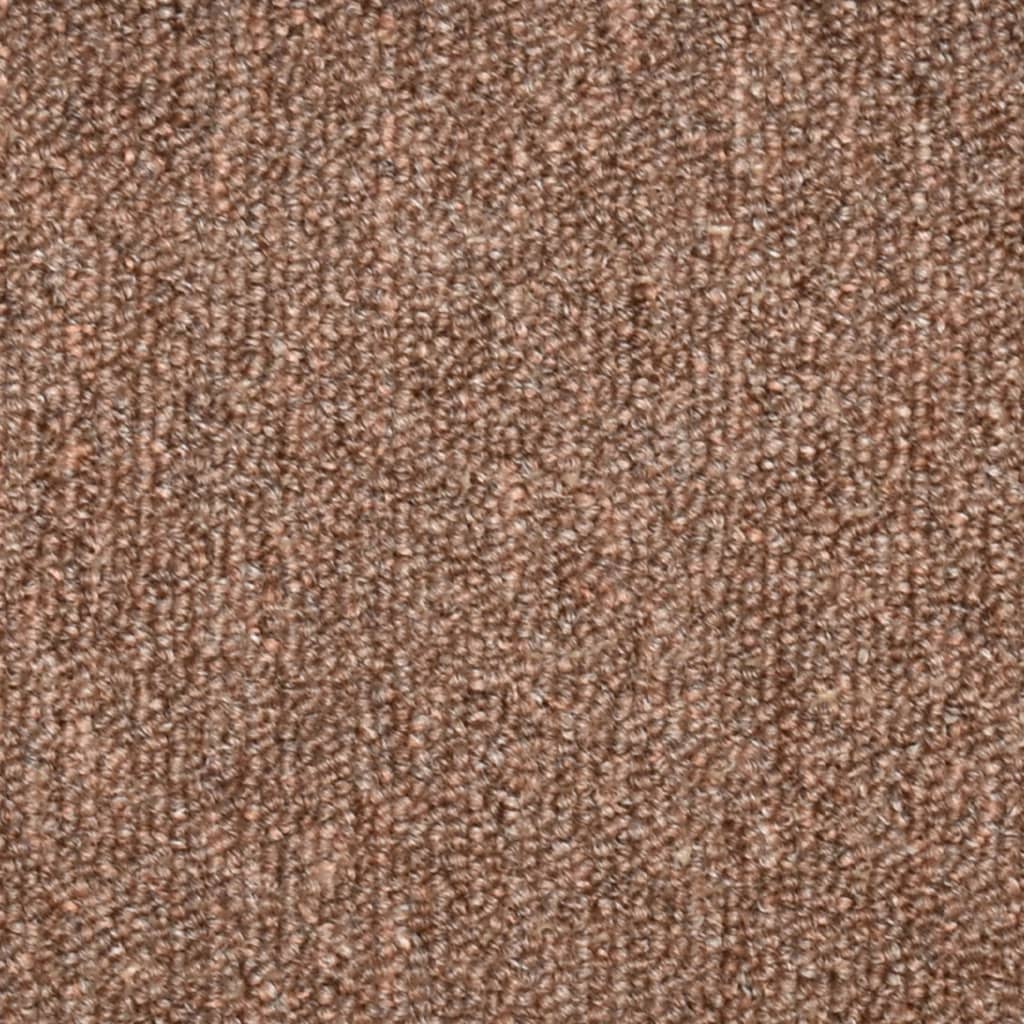 Tapis de marches d'escalier 15 pcs Marron 56x17x3 cm