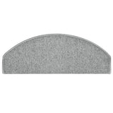 Tapis de marches d'escalier 15 pcs Gris clair 65x24x4 cm