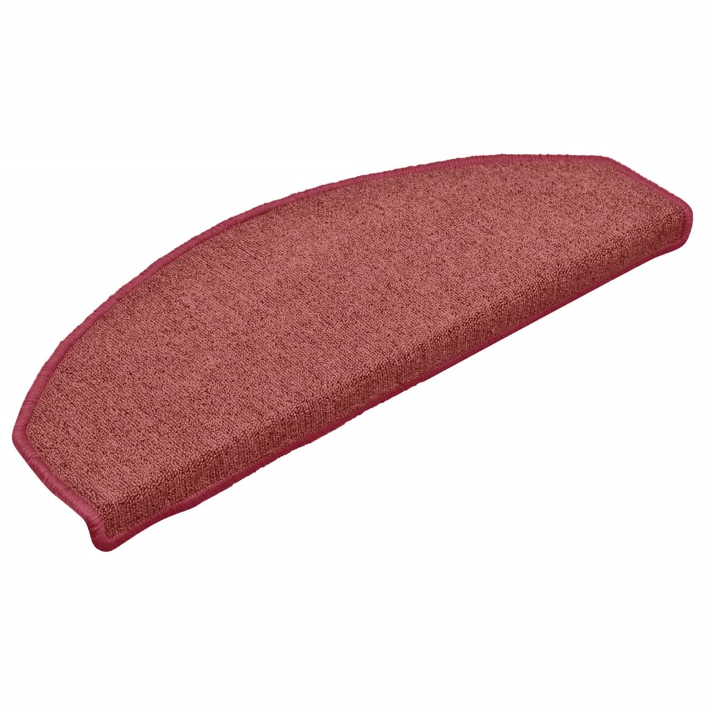 Tapis de marches d'escalier 15 pcs Rouge 65x24x4 cm