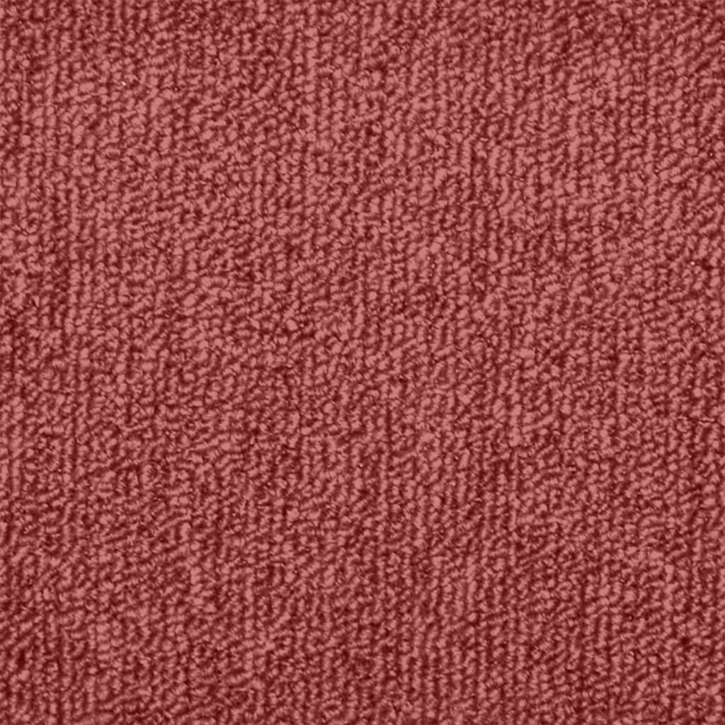 Tapis de marches d'escalier 15 pcs Rouge 65x24x4 cm