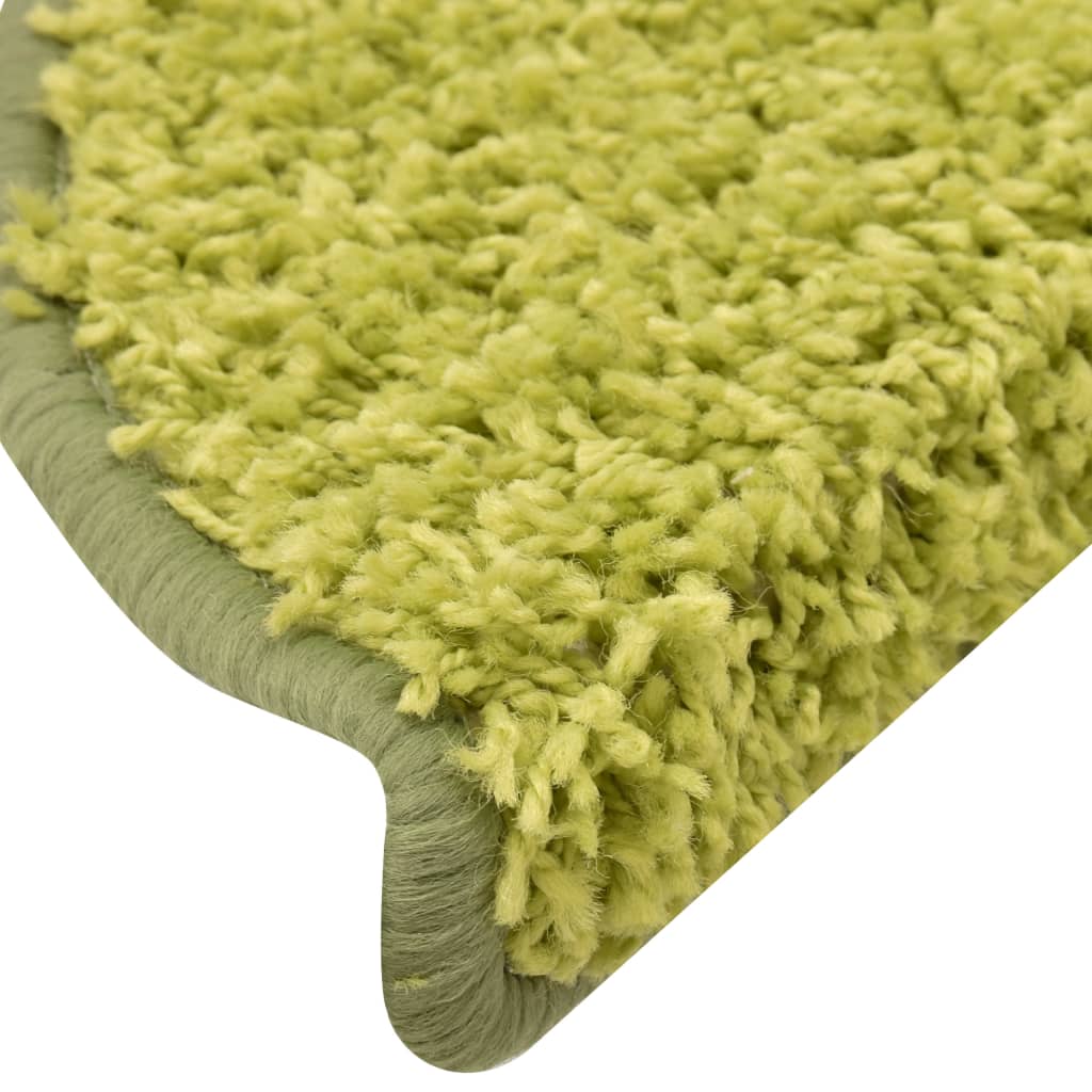 Tapis de marches d'escalier 15 pcs Vert 56x17x3 cm