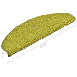 Tapis de marches d'escalier 15 pcs Vert 65x21x4 cm