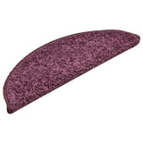 Tapis de marches d'escalier 15 pcs Violet foncé 56x17x3 cm