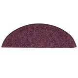 Tapis de marches d'escalier 15 pcs Violet foncé 56x17x3 cm