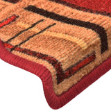 Tapis d'escalier autocollants 15 pcs Rouge 65x21x4 cm