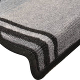 Tapis d'escalier autocollants 15 pcs Noir et gris 65x21x4 cm