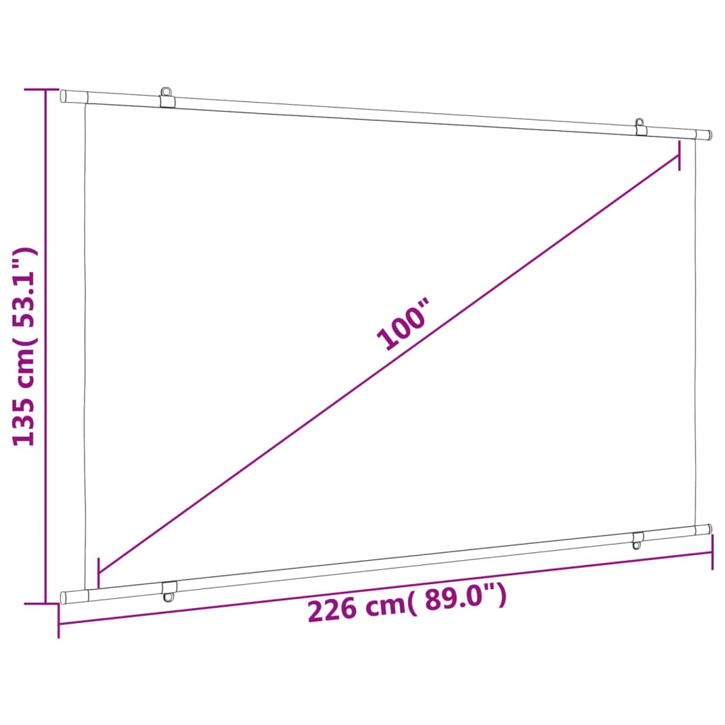 Écran de projection 100" 16:9