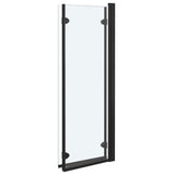 Cabine de douche pliable 3 panneaux ESG 130x138 cm Noir