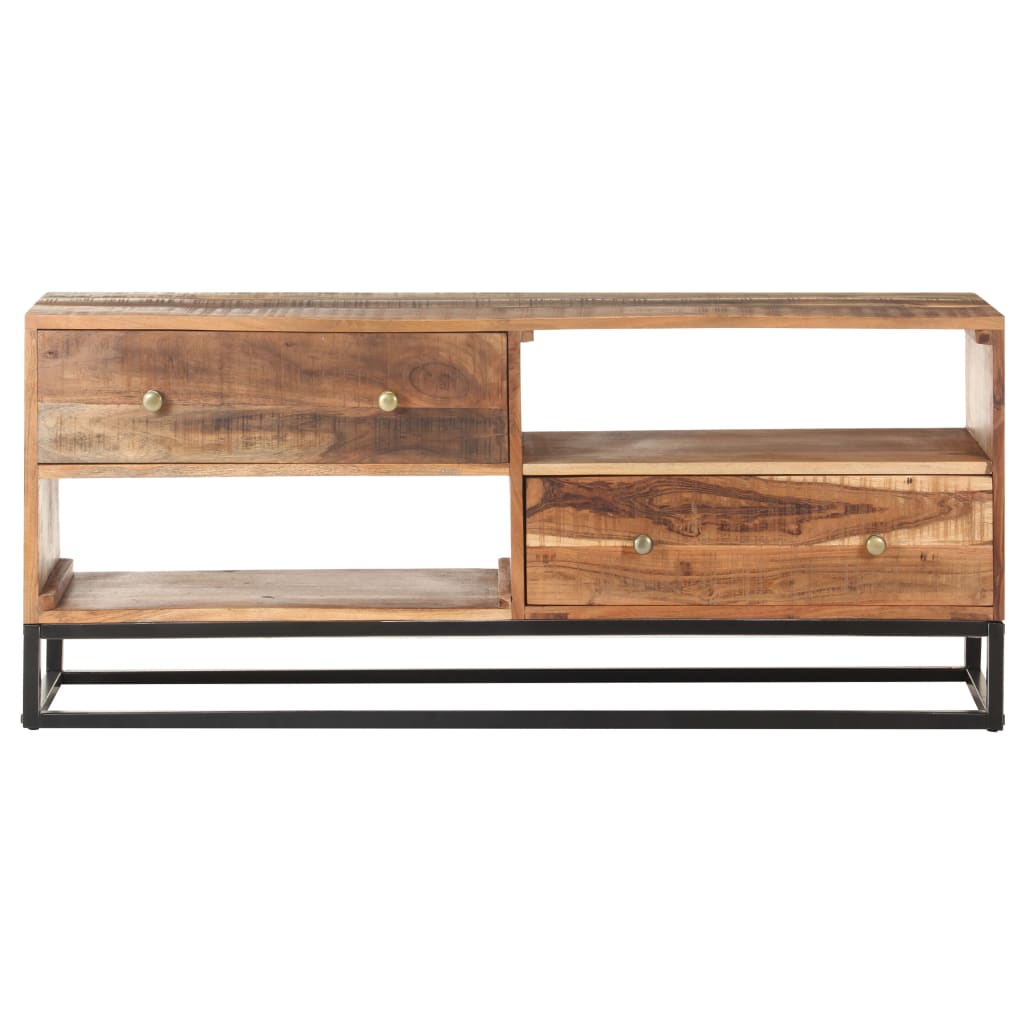 Meuble TV 120x30x50 cm Bois d'acacia brut