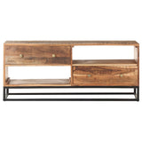 Meuble TV 120x30x50 cm Bois d'acacia brut