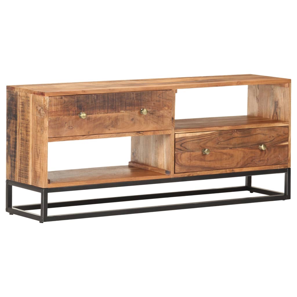 Meuble TV 120x30x50 cm Bois d'acacia brut