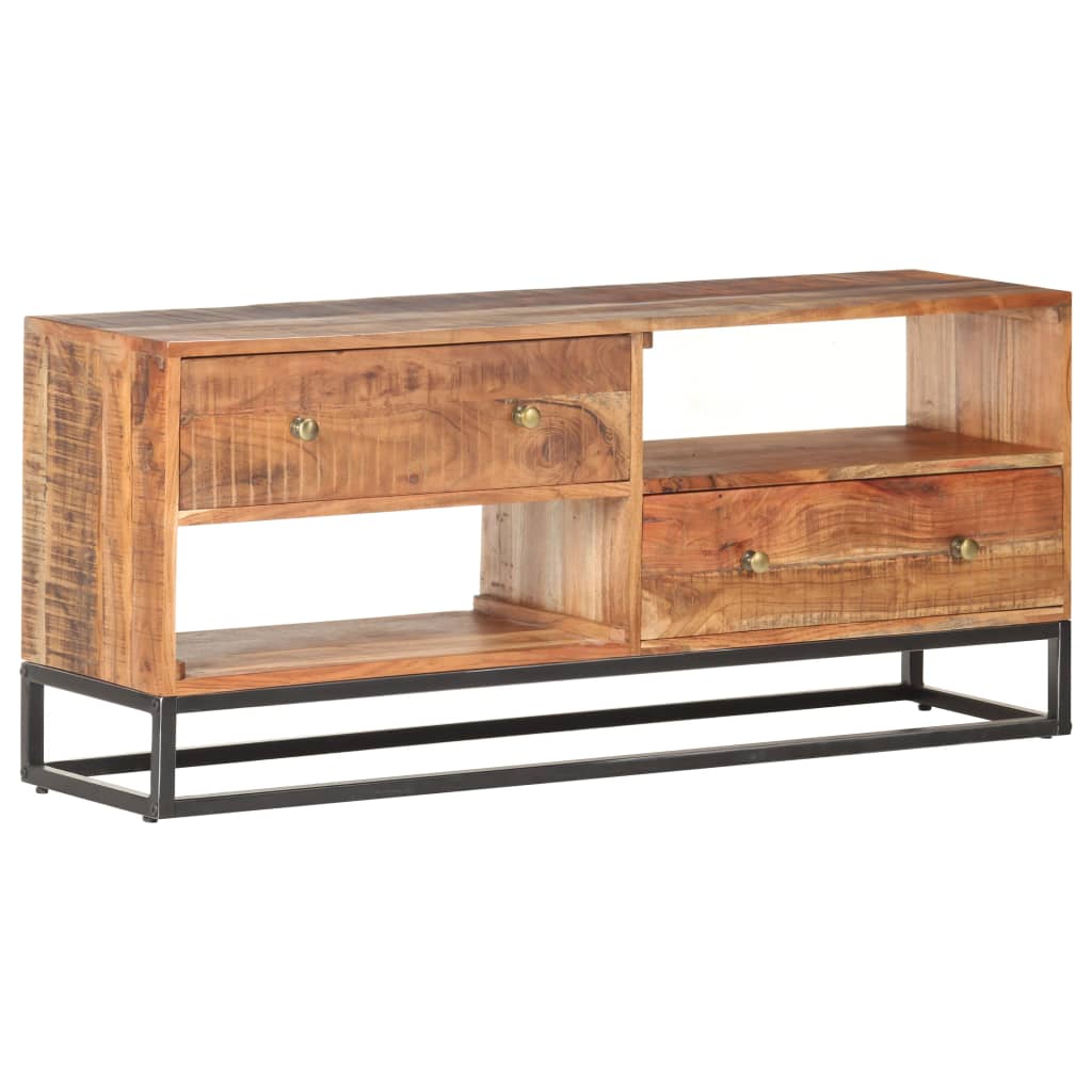 Meuble TV 120x30x50 cm Bois d'acacia brut