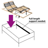 Sommier à lattes électrique sans matelas avec 7 zones 70x200 cm