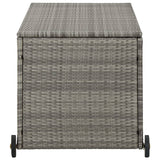 Boîte de rangement de jardin gris clair 120x65x61 cm rotin