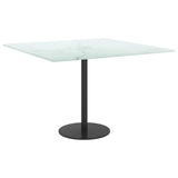 Dessus de table blanc 60x60 cm 6 mm verre trempé design marbre