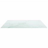 White table top 80x80 cm 6 mm tempered glass marble design