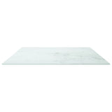 White table top 100x62 cm 8 mm tempered glass marble design