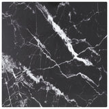 Black table top 30x30 cm 6 mm tempered glass marble design