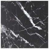 Black table top 50x50 cm 6 mm tempered glass marble design