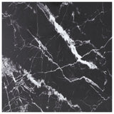 Black table top 70x70 cm 6 mm tempered glass marble design