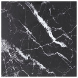 Black table top 80x80 cm 6 mm tempered glass marble design