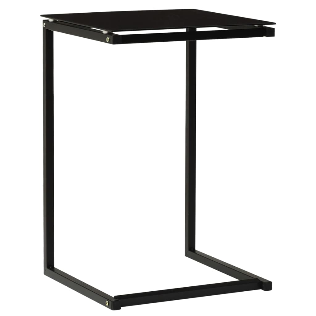 Table d'appoint Noir 40x40x60 cm Verre trempé