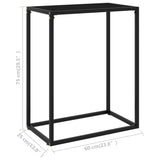 Table console Noir 60x35x75 cm Verre trempé