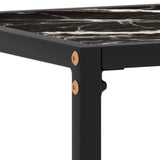 Table console Noir 60x35x75 cm Verre trempé