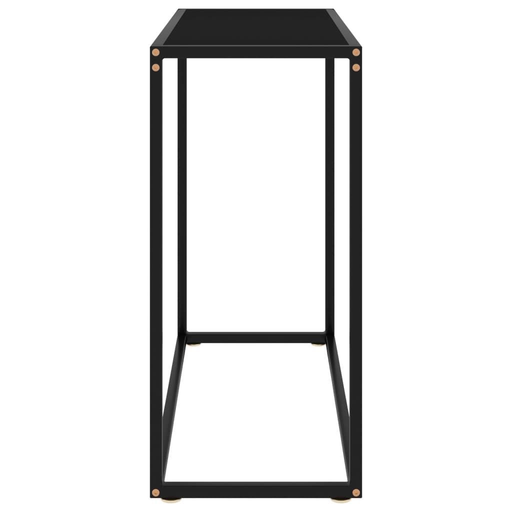 Table console Noir 80x35x75 cm Verre trempé