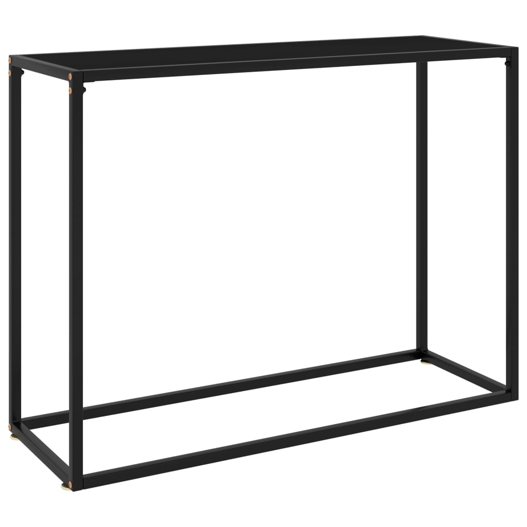 Table console Noir 100x35x75 cm Verre trempé