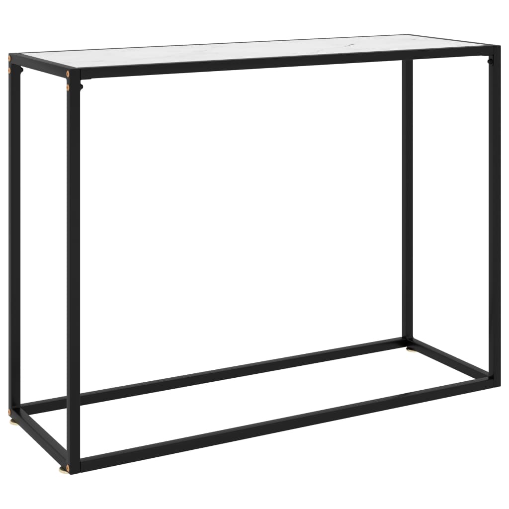 Konsolentisch Weiß 100x35x75 cm Gehärtetes Glas