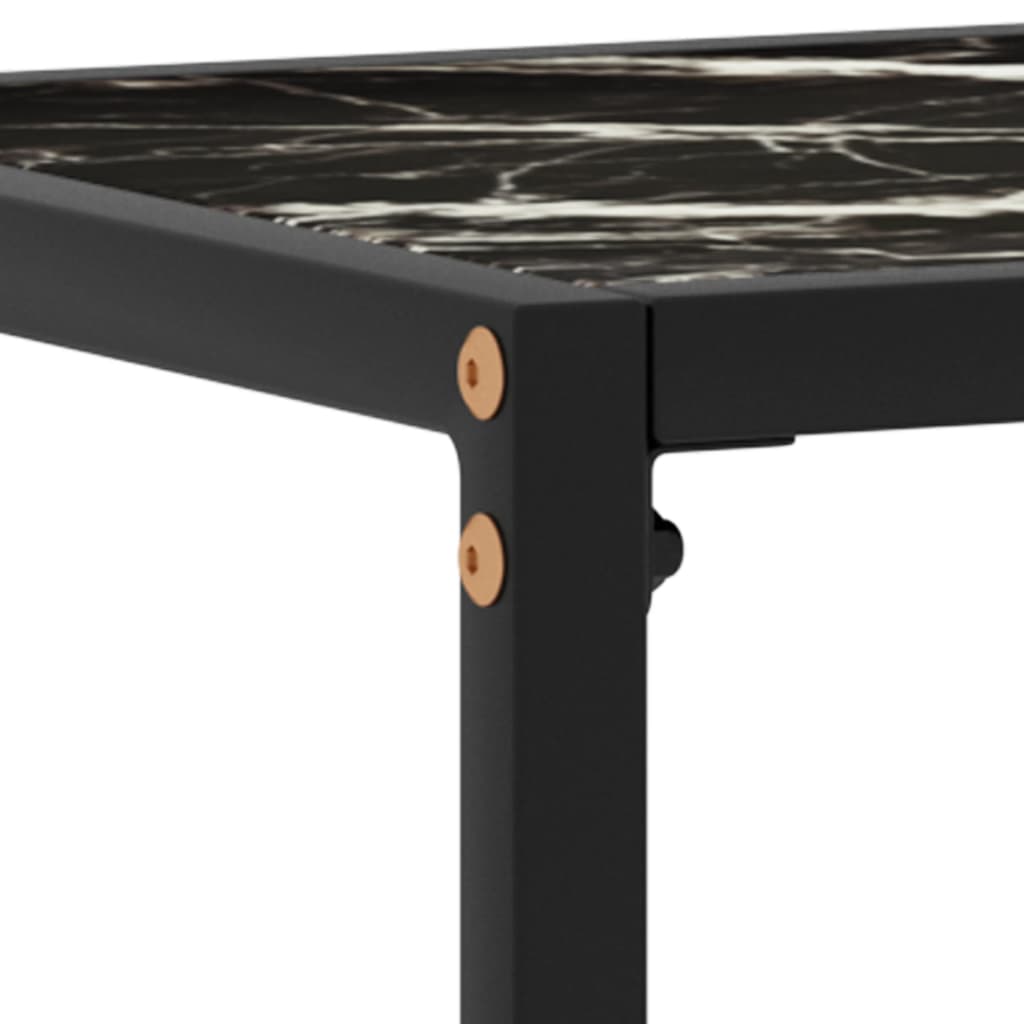 Table console Noir 100x35x75 cm Verre trempé