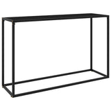 Table console Noir 120x35x75 cm Verre trempé