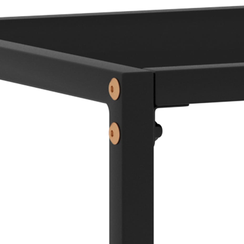 Table console Noir 120x35x75 cm Verre trempé