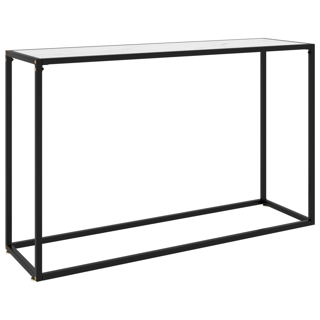 Konsolentisch Weiß 120x35x75 cm Gehärtetes Glas