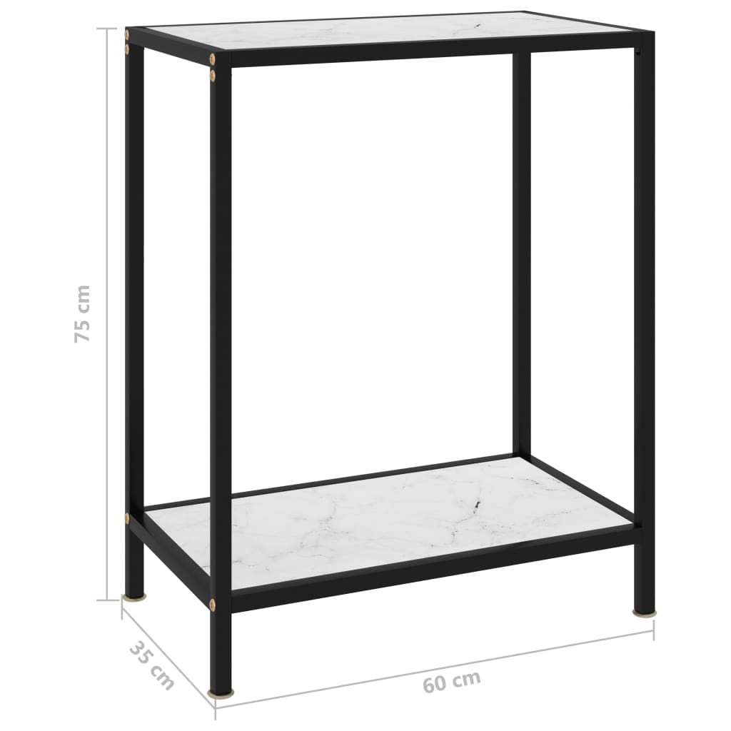 Konsolentisch Weiß 60x35x75 cm Gehärtetes Glas