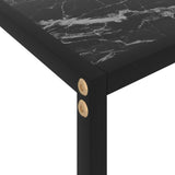 Table console Noir 60x35x75 cm Verre trempé